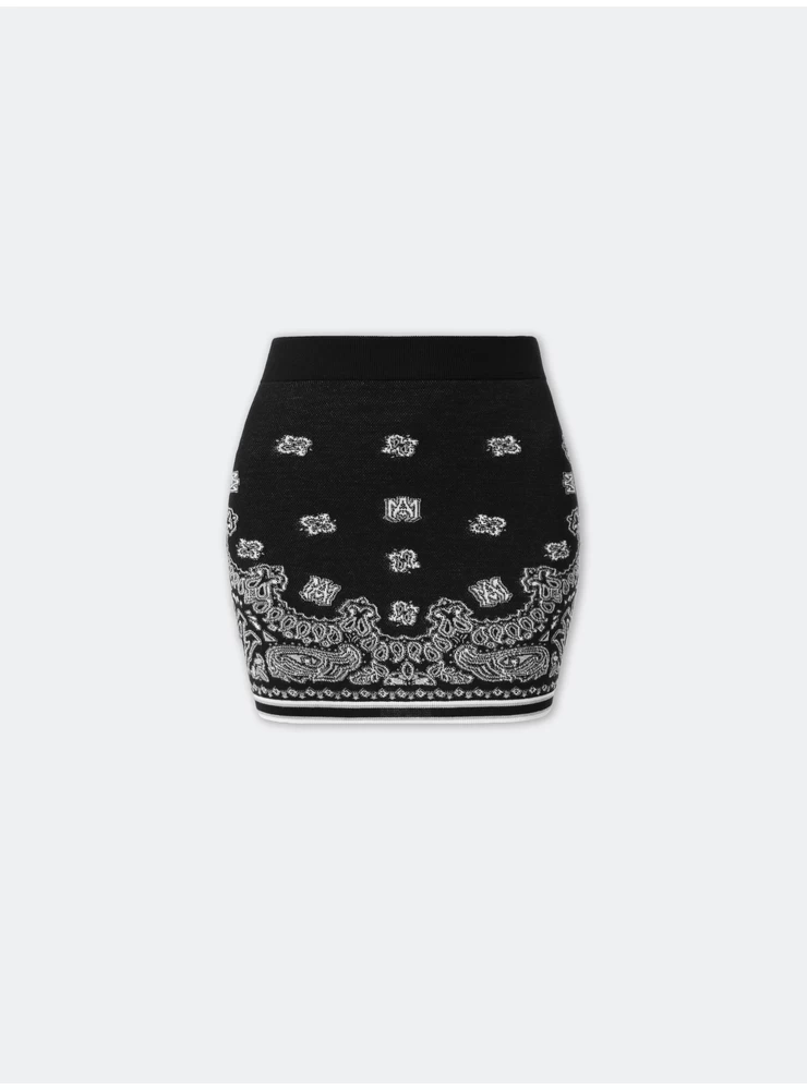 Amiri WOMEN - WOMEN'S BANDANA MINI SKIRT - Black