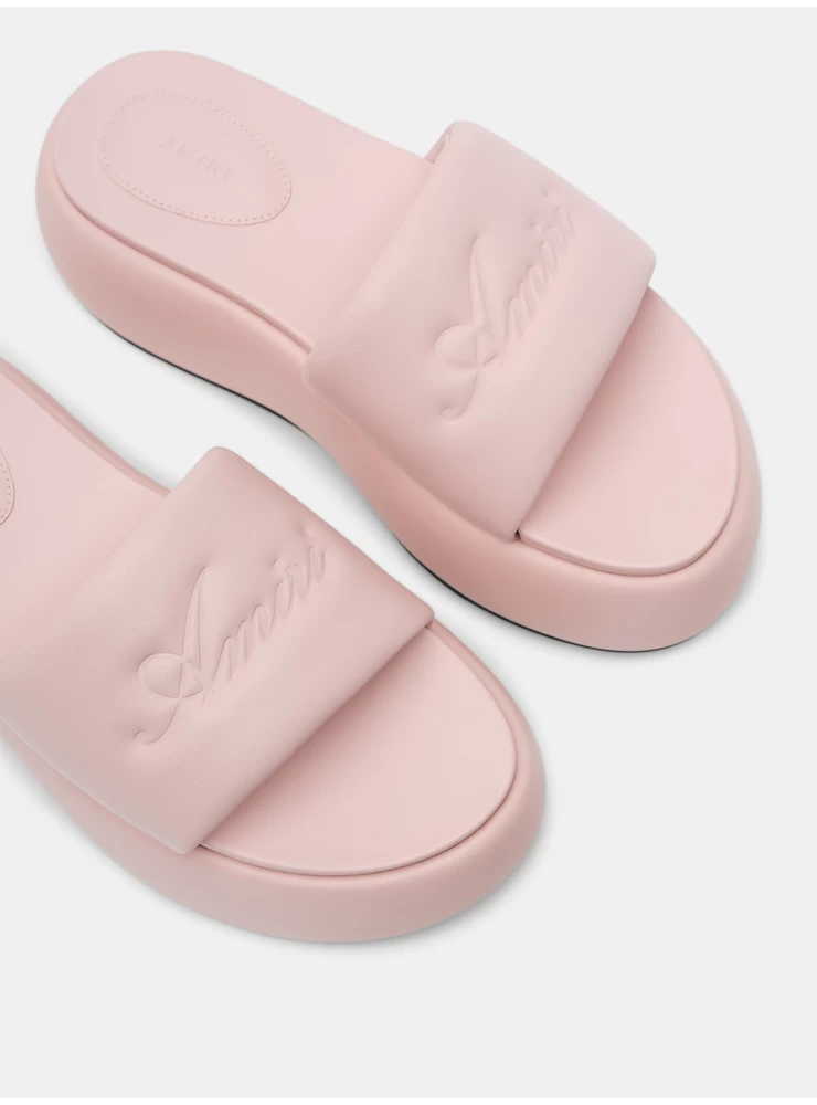 Amiri WOMEN - WOMEN'S AMIRI SCRIPT PLATFORM SANDAL - Pink