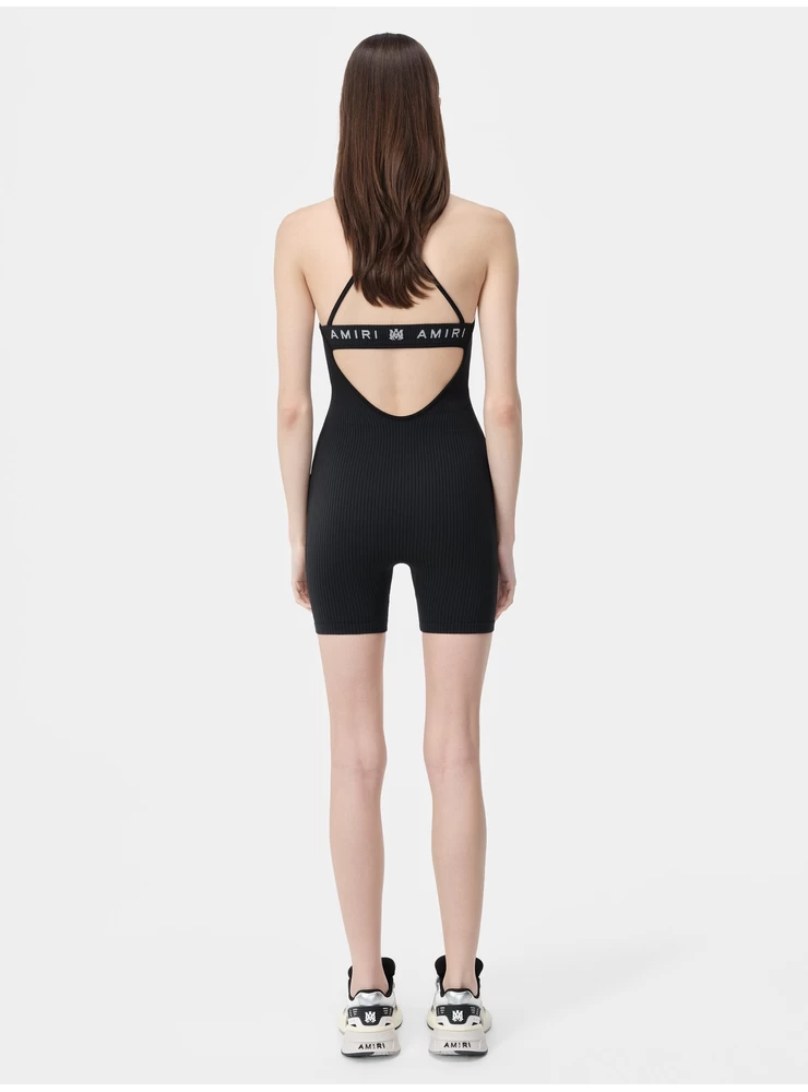 Amiri WOMEN - WOMEN'S MA RIBBED SEAMLESS ROMPER - Black