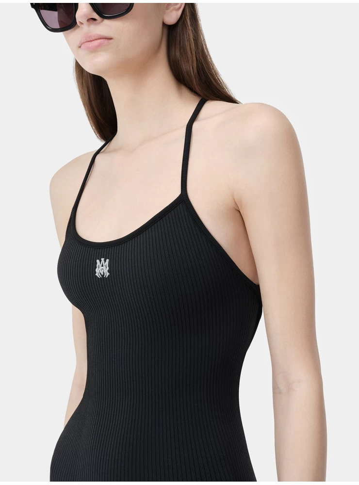 Amiri WOMEN - WOMEN'S MA RIBBED SEAMLESS ROMPER - Black
