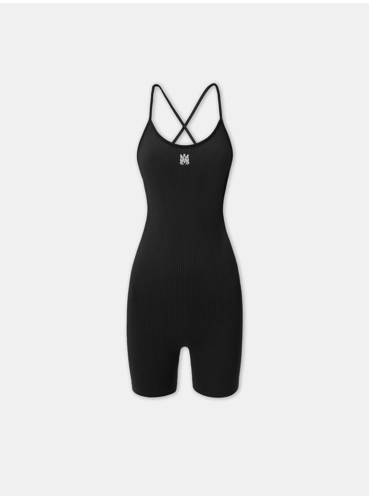 Amiri WOMEN - WOMEN'S MA RIBBED SEAMLESS ROMPER - Black