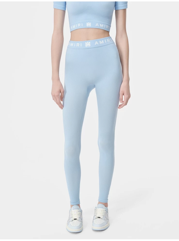 Amiri WOMEN - WOMEN'S MA RIBBED SEAMLESS LEGGING - Cerulean