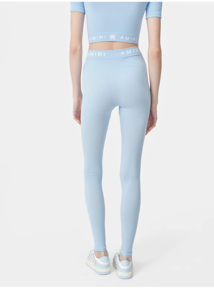 Amiri WOMEN - WOMEN'S MA RIBBED SEAMLESS LEGGING - Cerulean