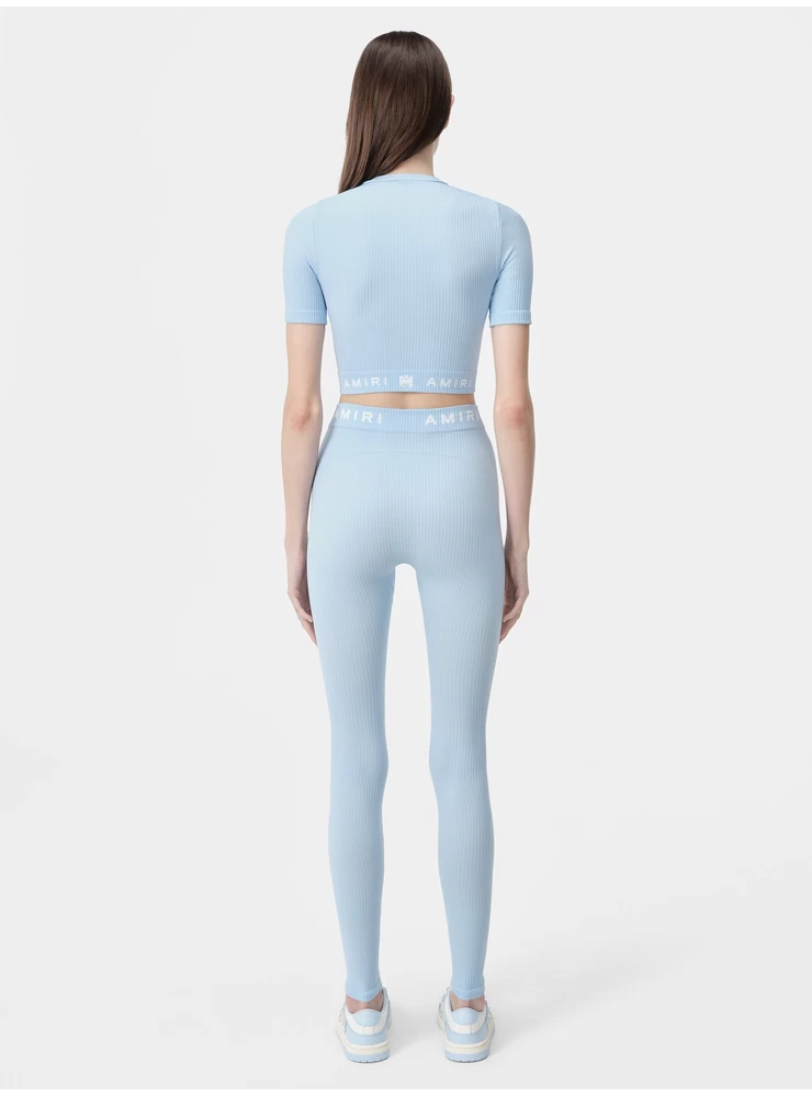 Amiri WOMEN - WOMEN'S MA RIBBED SEAMLESS LEGGING - Cerulean