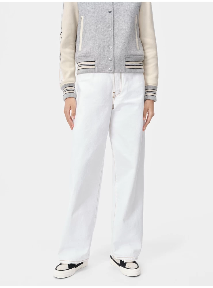 Amiri WOMEN - WOMEN'S WIDE STRAIGHT JEAN - White