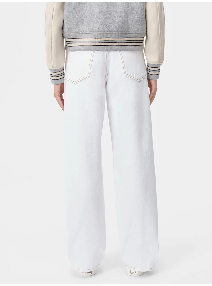 Amiri WOMEN - WOMEN'S WIDE STRAIGHT JEAN - White