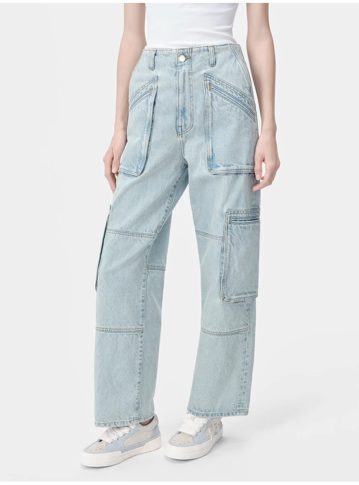Amiri WOMEN - WOMEN'S CARGO LOOSE - Light Indigo