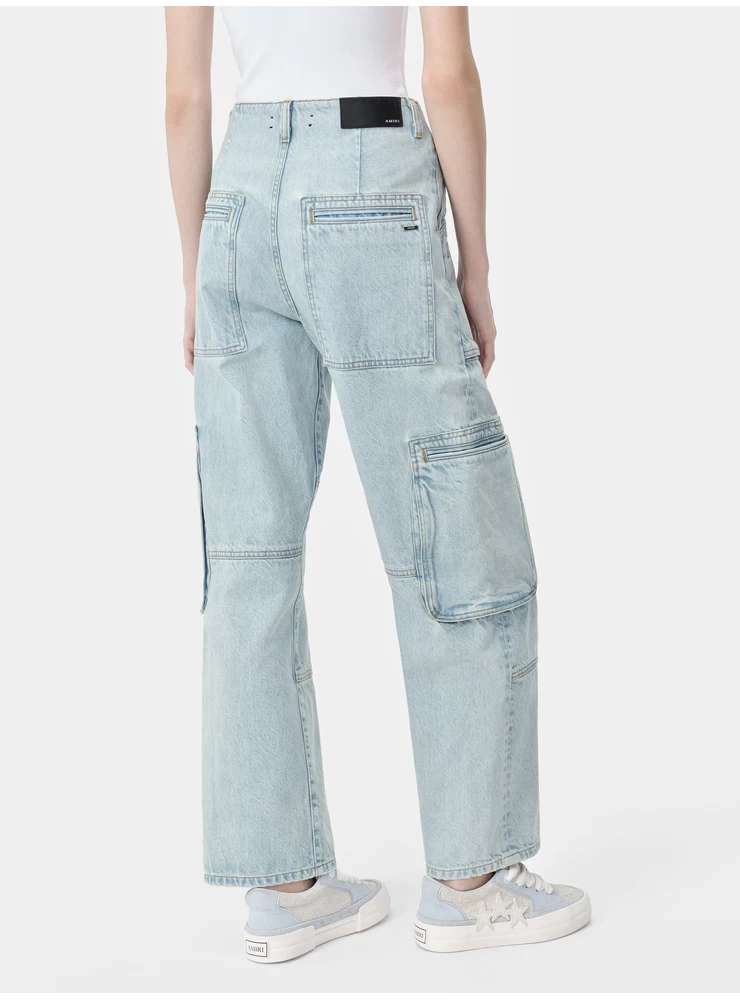 Amiri WOMEN - WOMEN'S CARGO LOOSE - Light Indigo