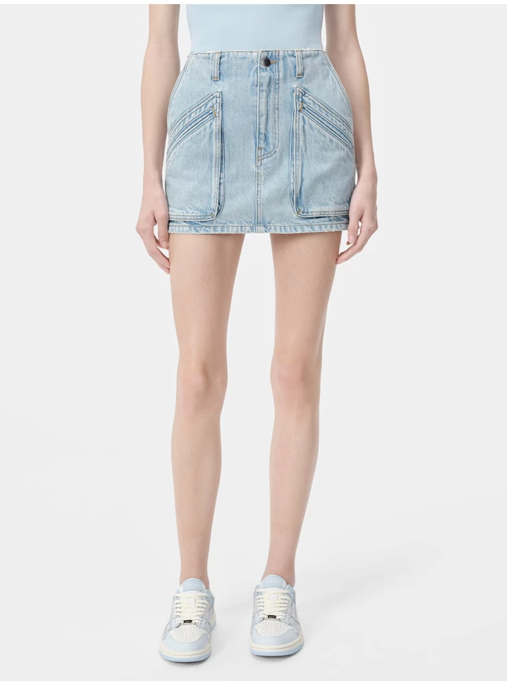 Amiri WOMEN - WOMEN'S CARGO SKIRT - Light Indigo