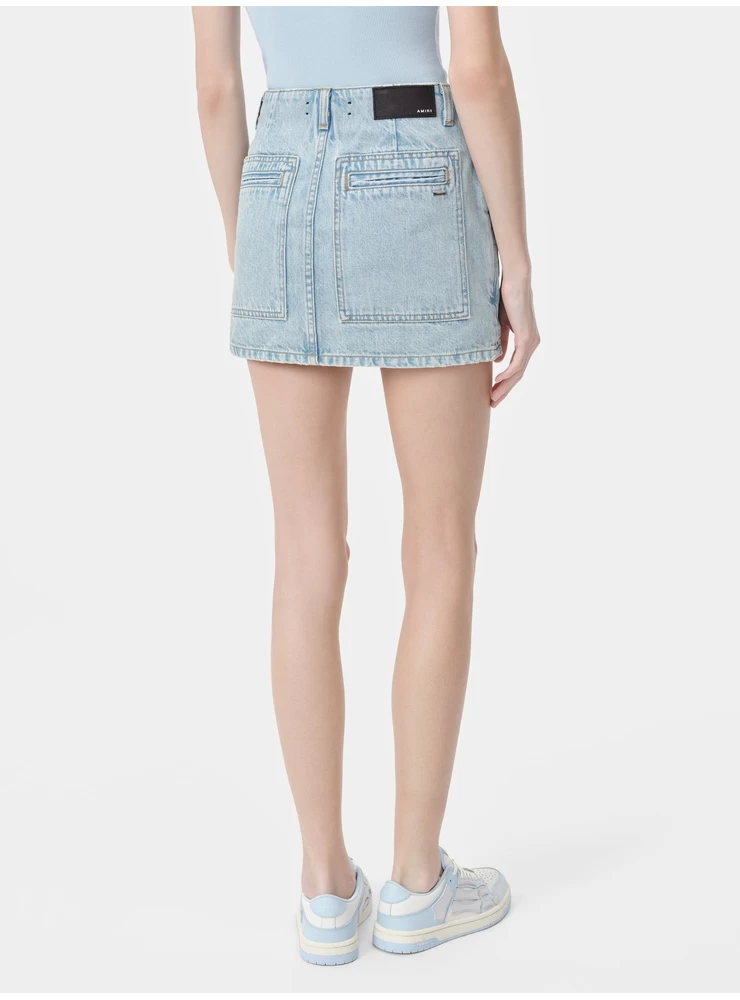Amiri WOMEN - WOMEN'S CARGO SKIRT - Light Indigo