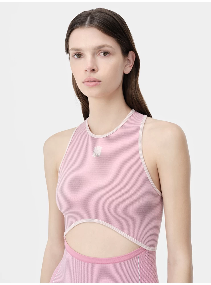 Amiri WOMEN - WOMEN'S MA SEAMLESS CUT-OUT MINI DRESS - Flamingo Pink