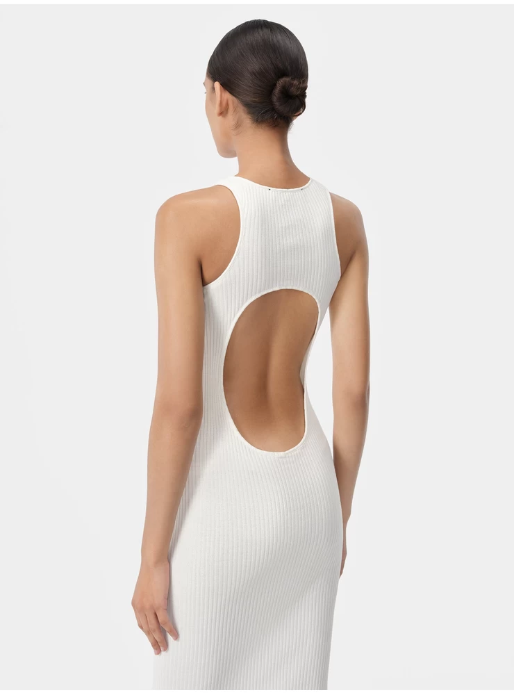 Amiri WOMEN - WOMEN'S AMIRI STACKED MAXI DRESS - Alabaster