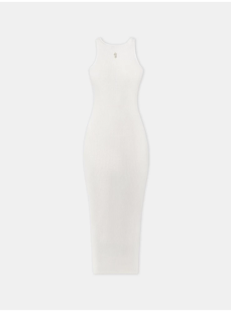 Amiri WOMEN - WOMEN'S AMIRI STACKED MAXI DRESS - Alabaster