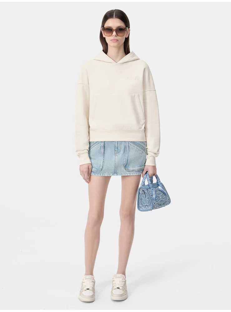 Amiri Mujer - Sudadera Con Capucha Amiri Bordada Para Mujer - Alabastro