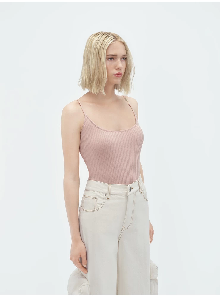 Amiri WOMEN - VERTICAL AMIRI TANK TOP - Cork