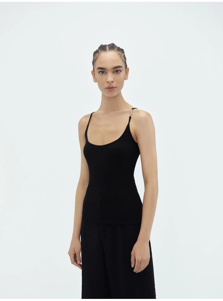 Amiri WOMEN - VERTICAL AMIRI TANK TOP - BLACK