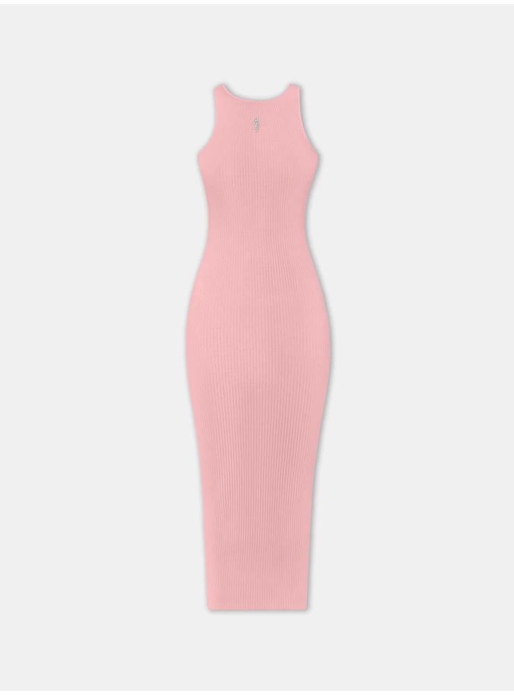 Amiri WOMEN - WOMEN'S AMIRI STACKED MAXI DRESS - Flamingo Pink