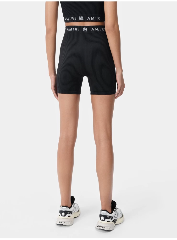 Amiri WOMEN - WOMEN'S MA RIBBED SEAMLESS SHORT - Black