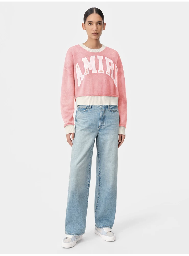 Amiri WOMEN - WOMEN'S AMIRI VINTAGE CASHMERE CREW - Flamingo Pink