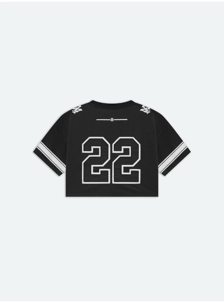 Amiri WOMEN- 22 CROPPED MESH TEE - BLACK