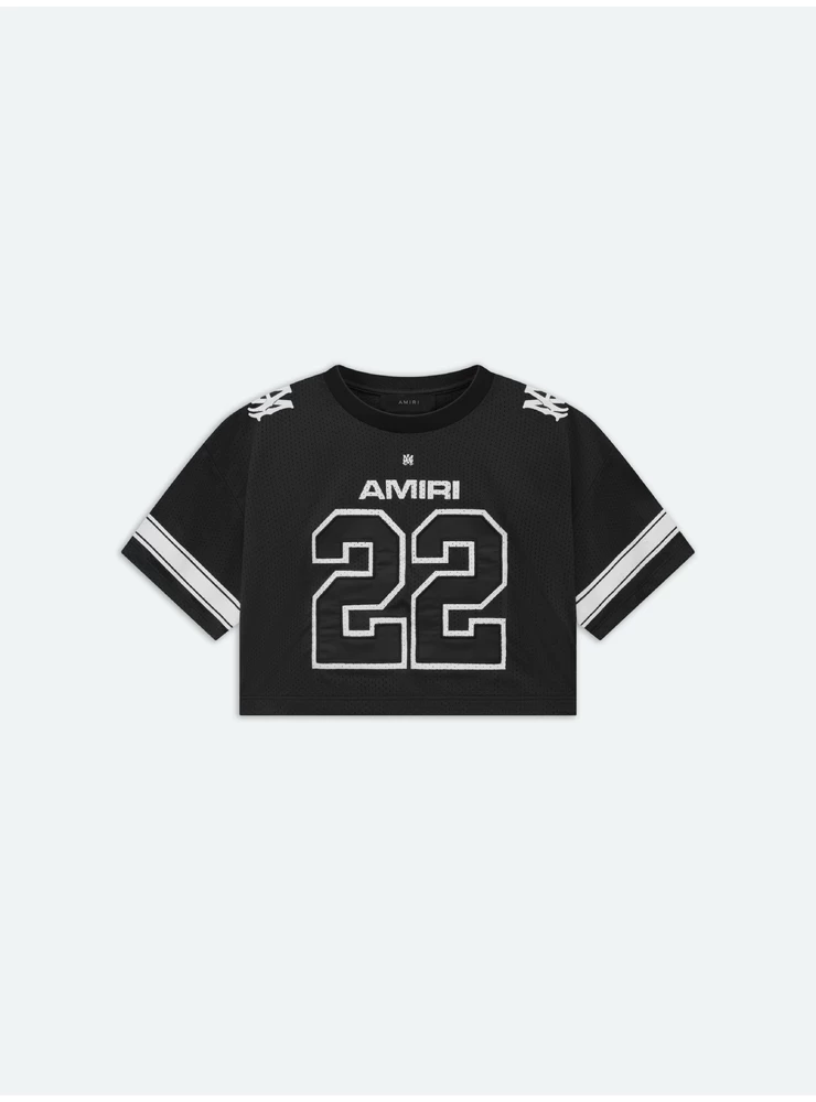 Amiri Mujer- 22 Camiseta De Malla Recortada - Negro