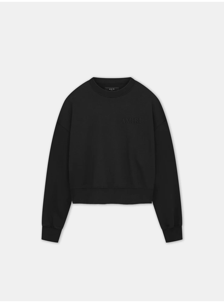 Amiri WOMEN - WOMEN'S AMIRI EMBROIDERED CREW - Black