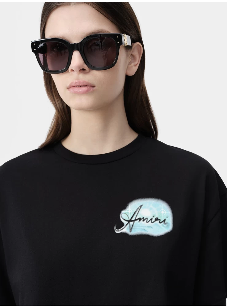 Amiri WOMEN - WOMEN'S AMIRI PARADISE AIRBRUSH TEE - Black