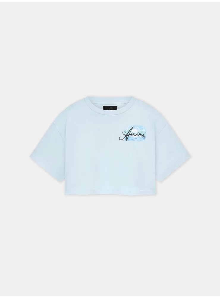 Amiri WOMEN - WOMEN'S AMIRI PARADISE AIRBRUSH TEE - Cerulean
