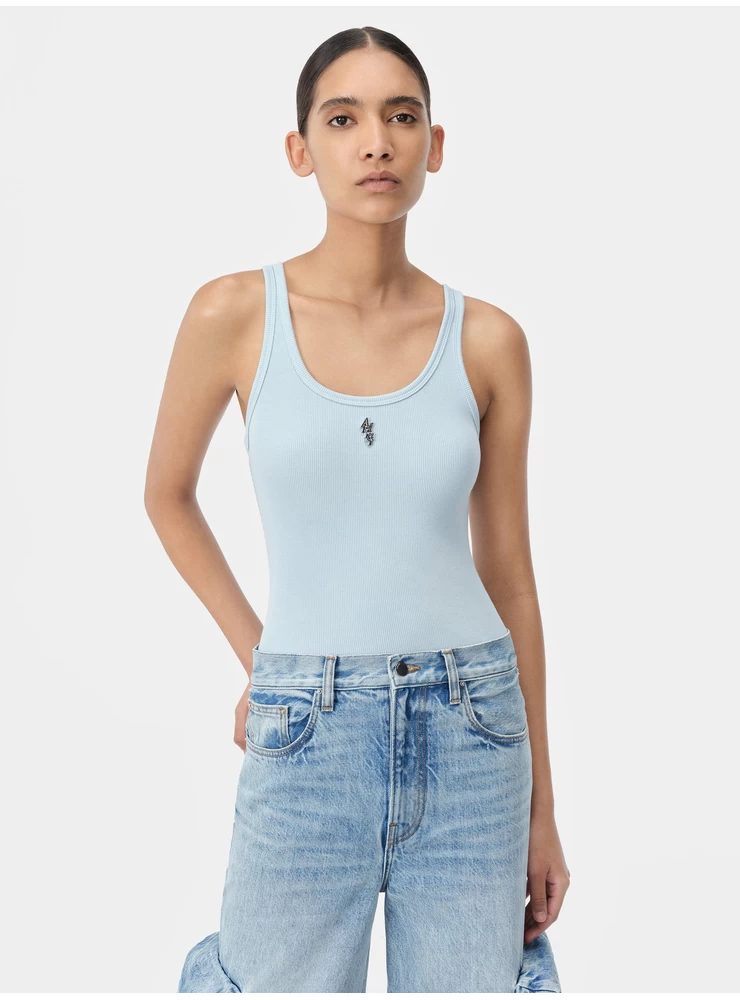 Amiri WOMEN - WOMEN'S AMIRI STACKED RIBBED TANK - Cerulean