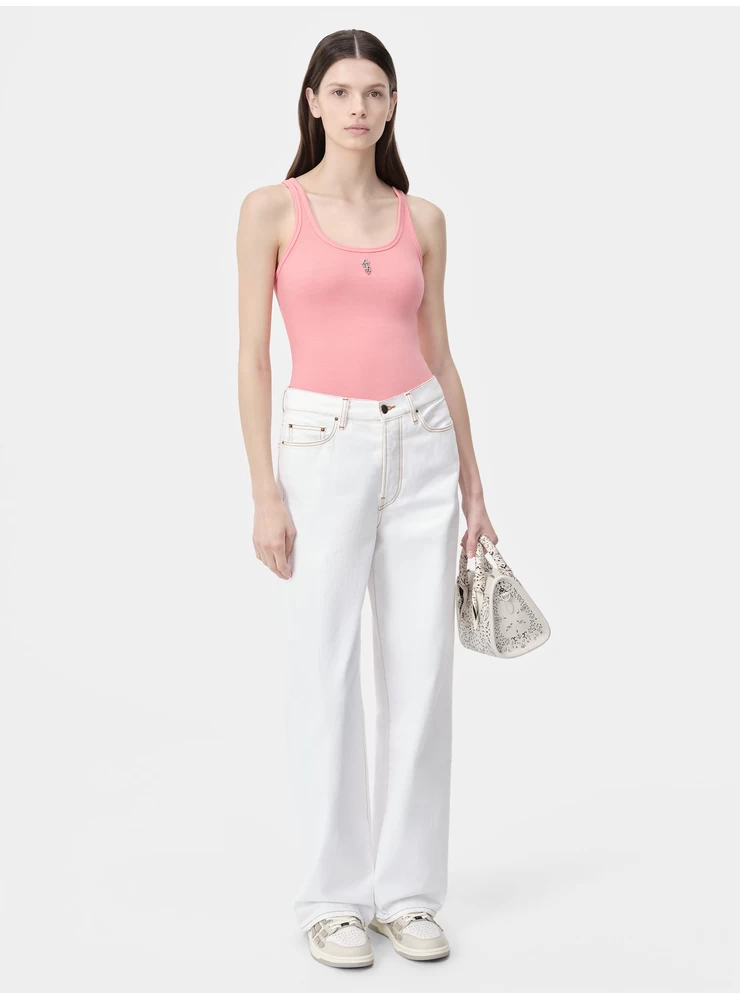 Amiri WOMEN - WOMEN'S AMIRI STACKED RIBBED TANK - Flamingo Pink